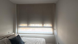 Estor enrollable lino beige/gris