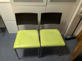 2 Banquetasy 2 Sillas Cocina Piel Sintética