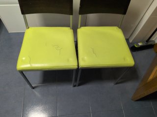 2 Banquetasy 2 Sillas Cocina Piel Sintética