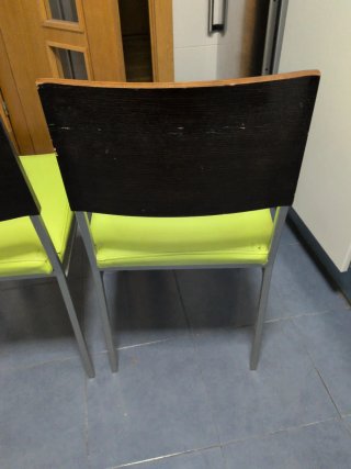 2 Banquetasy 2 Sillas Cocina Piel Sintética