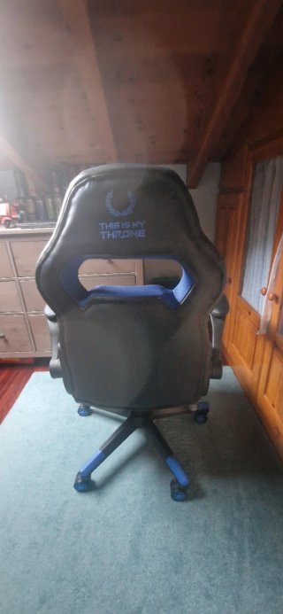 Sillón Gamer Negro y Azul