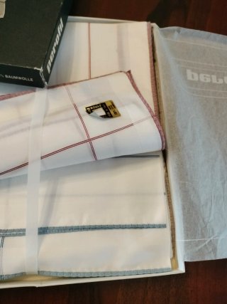 9 Fazzoletti Uomo Perofil Puro Cotone Nuovi