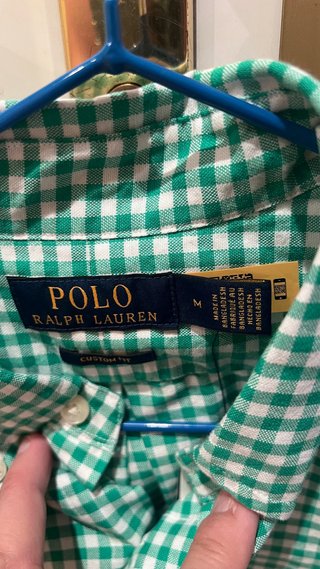 Camisa Polo Ralph Lauren cuadros verde Talla M