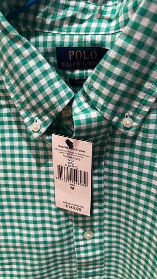Camisa Polo Ralph Lauren cuadros verde Talla M