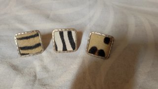 Anillos Zamak Cuero Animal Print