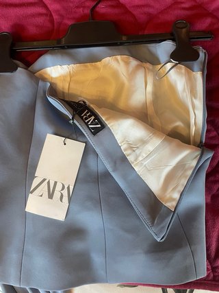 Top palabra de honor Zara azul