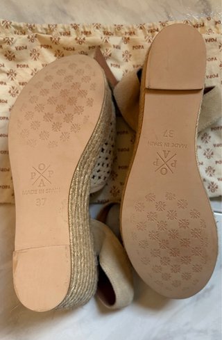 Sandali Popa Beige Zeppa
