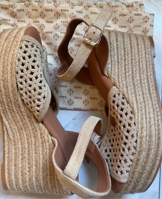 Sandali Popa Beige Zeppa