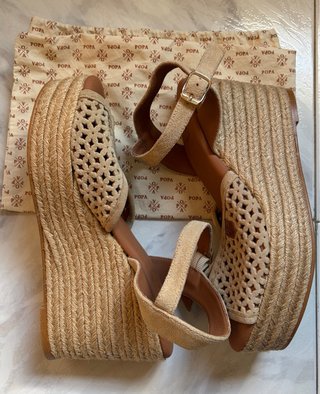 Sandali Popa Beige Zeppa