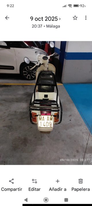 Vespa PK75(125)XL  Blanca.