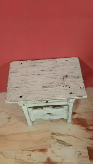 Mesita Tocinera Madera Blanca