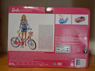 Lote Juguetes Barbie: Bicicleta y Muñeca