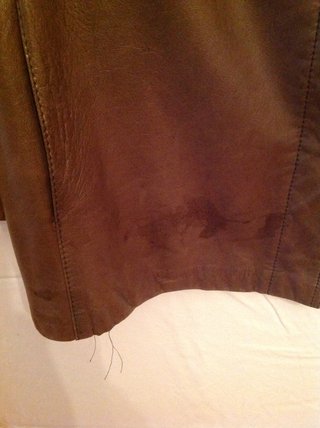 Chaqueta de cuero marrón