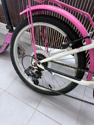 Bicicleta Niña Blanca y Rosa