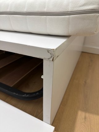 Cama nido de madera blanca