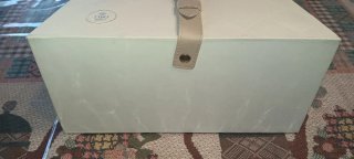 Scatola borsetta beige/bianca similpelle