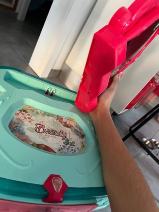 Toeletta per bambini rosa e turchese