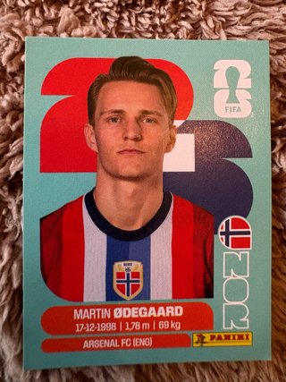Cromos Mundial 2026 Martin Ødegaard Panini