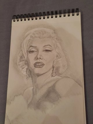 Dibujo Marilyn Monroe a Lápiz
