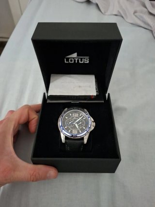 Reloj Lotus Multifunción Azul y Plateado