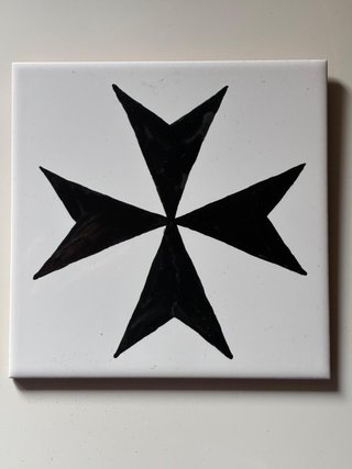 Lote 2 Cruces de Malta Cerámica Pared (15 x 15 cm)