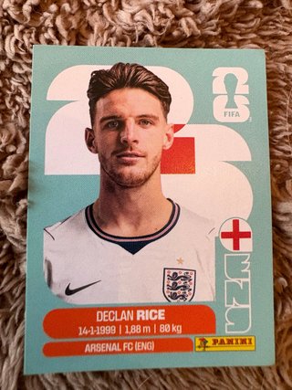 Cromos Mundial Qatar 2022 Declan Rice