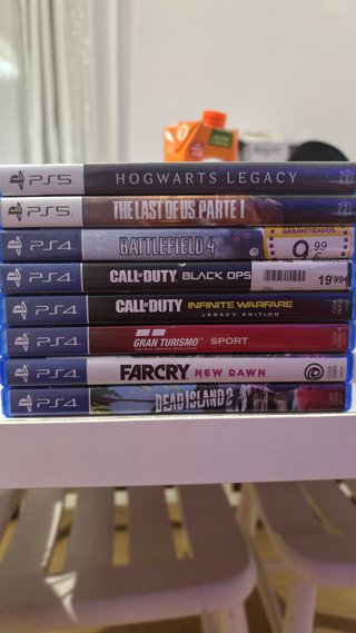 Videojuegos PS4/PS5: Hogwarts, Last of Us, BF4, CO