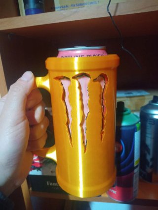Porta lata Monster + tampa + abridor