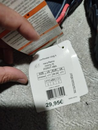 Crocs Criança Azul com Tira Vermelha 28/29