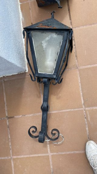 2 Farolas de hierro forjado