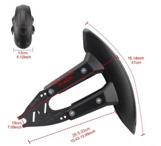 Guardabarros trasero moto + kit montaje