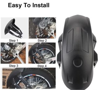 Guardabarros trasero moto + kit montaje