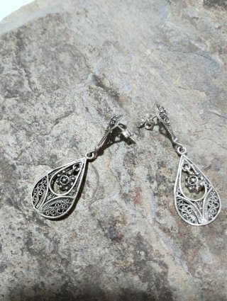 Pendientes Plata de Ley Filigrana