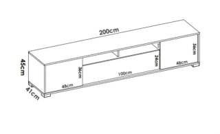 Mueble TV salón blanco y gris