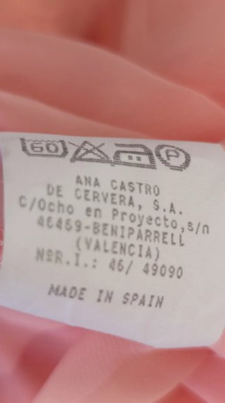 Camisón encaje rosa talla única
