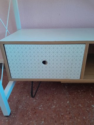 Mueble TV madera y metal