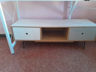 Mueble TV madera y metal