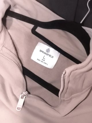 Sudadera Beige Springfield Talla L