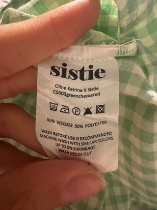 Falda Plisada Mini Gingham Verde Sistie Talla S