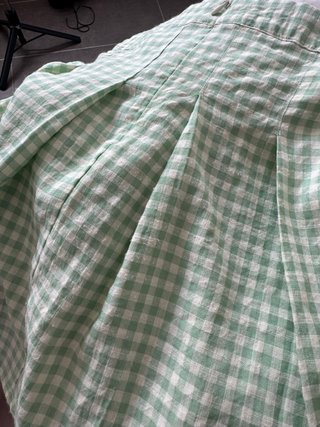 Falda Plisada Mini Gingham Verde Sistie Talla S