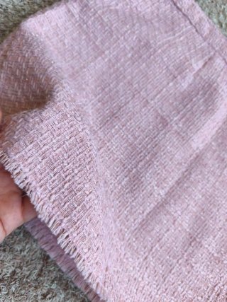 Falda Tweed Rosa Brillo Talla M 38-40