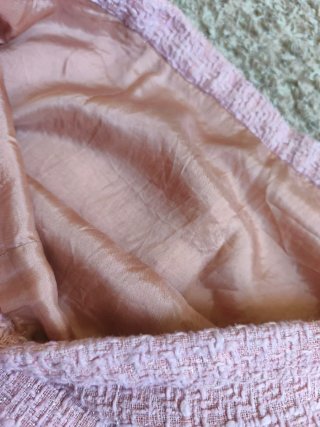 Falda Tweed Rosa Brillo Talla M 38-40