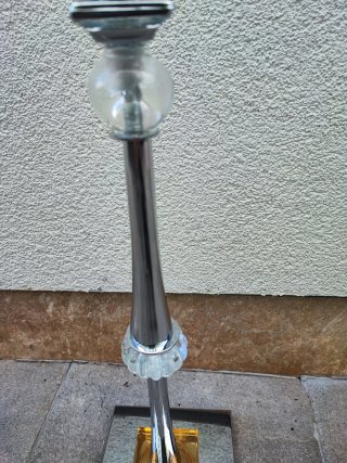 Pie de lámpara sobremesa cristal y metal