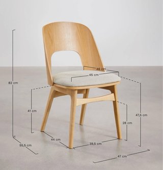 4 Sillas Madera Oscura Tapizadas nuevas