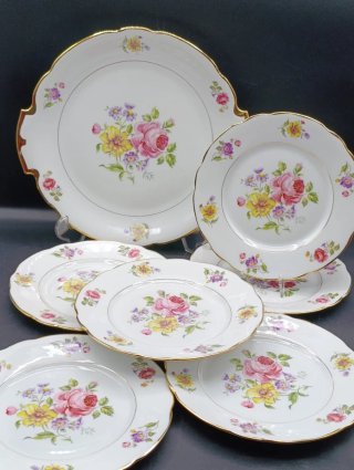 Juego de postre porcelana francesa
