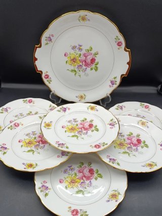 Juego de postre porcelana francesa