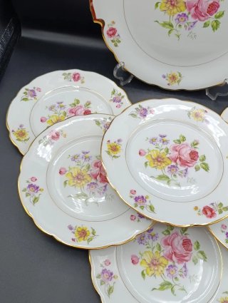 Juego de postre porcelana francesa