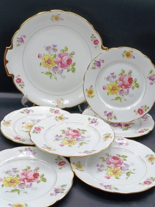 Juego de postre porcelana francesa