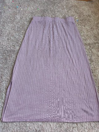 Falda Midi Canalé Mango Talla L
