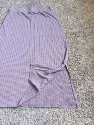 Falda Midi Canalé Mango Talla L